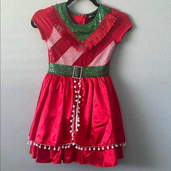 JoJo Siwa Nickelodeon Holiday Dress – Girls Size 7/8 Red Green Sequin Christmas - Picture 1 of 7